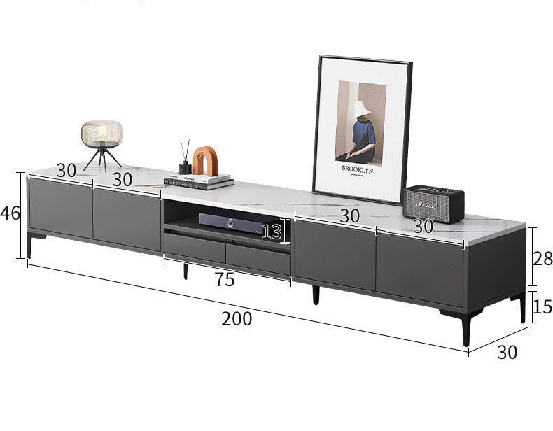 Miro 2-Piece Living Room Set: Modern Coffee Table & 2m TV Entertainment Unit