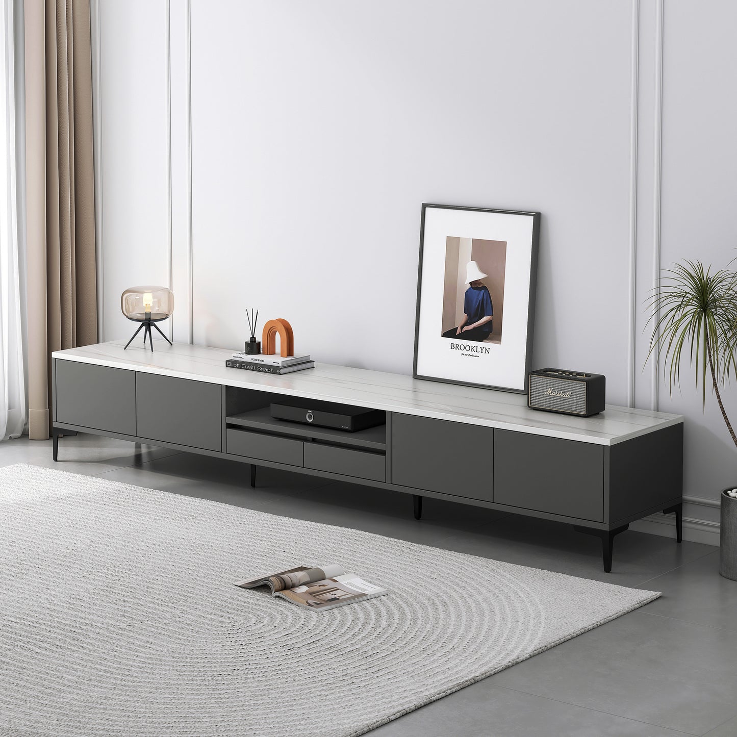 Miro 2-Piece Living Room Set: Modern Coffee Table & 2m TV Entertainment Unit