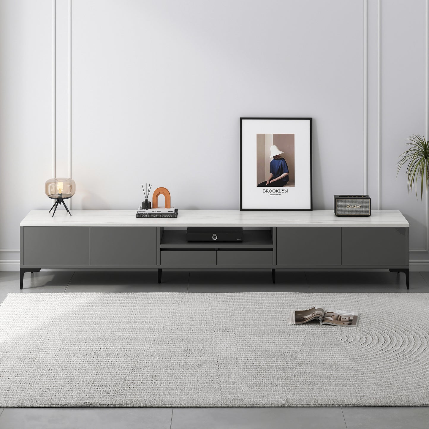 Miro 2-Piece Living Room Set: Modern Coffee Table & 2m TV Entertainment Unit