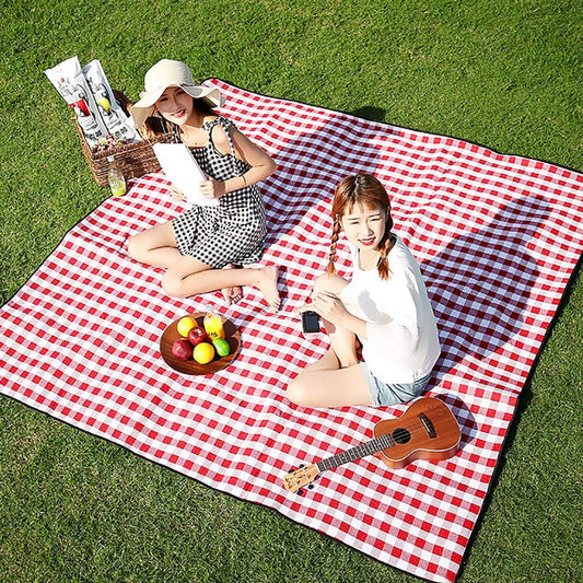 Extra Large Foldable Waterproof Outdoor Picnic Blanket Camping Beach Mat Red