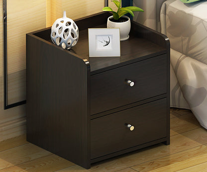 Elegant Black Wood Bedside Table for Modern Bedrooms