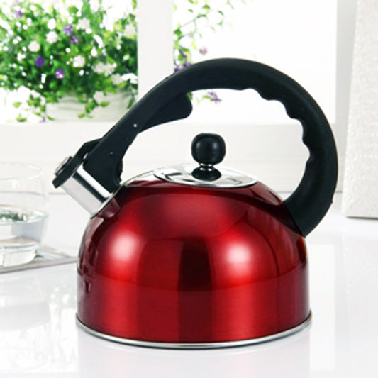 Stainless Steel Whistling Kettle for Stove Top Red