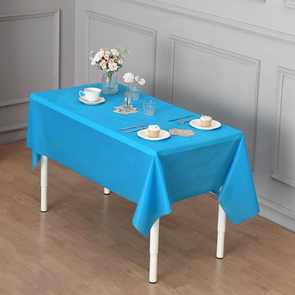 Large Disposable Party Tablecloth Rectangle Table Cover Blue