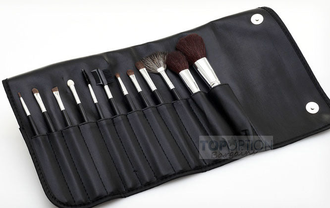 Professional Makeup Brush Set 12 Piece with Travel Case