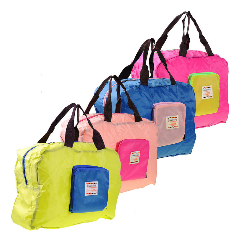 Foldable Shopping Bag Baby Pink Hot Pink Eco-Friendly Reusable Tote