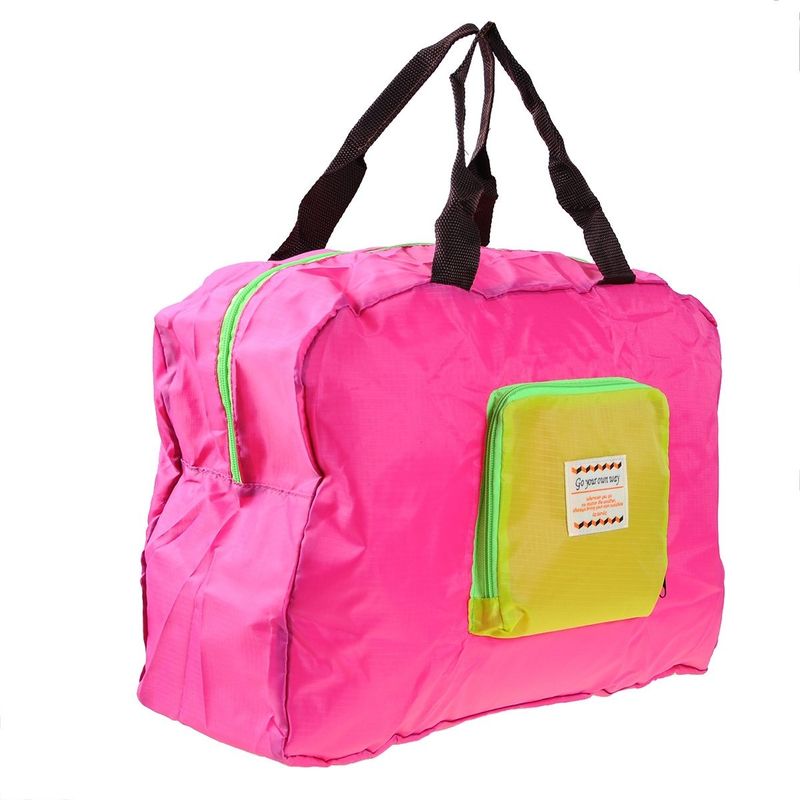 Foldable Shopping Bag Baby Pink Hot Pink Eco-Friendly Reusable Tote