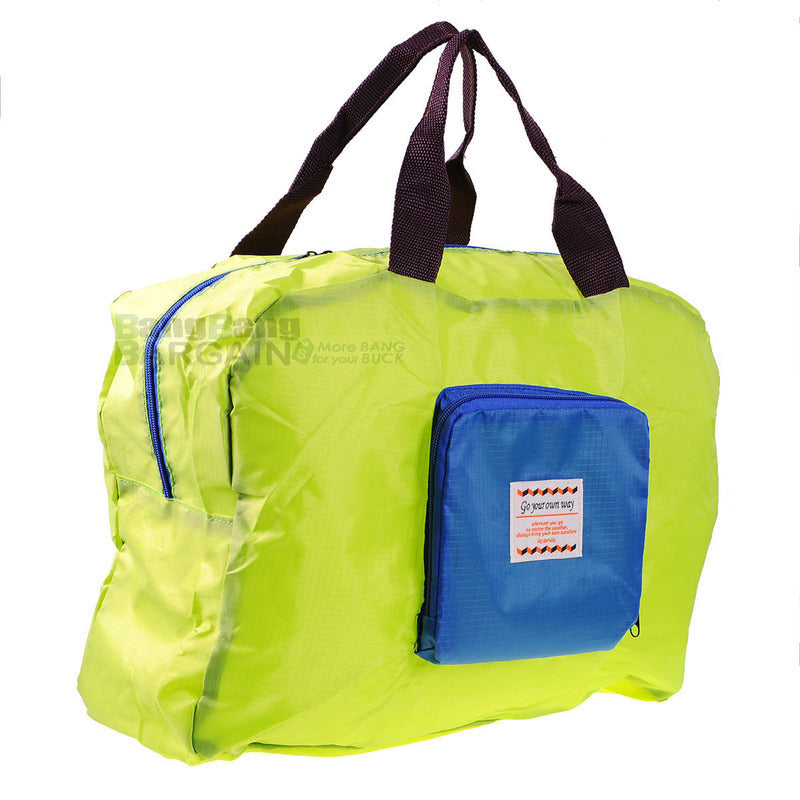 Foldable Shopping Bag Reusable Eco-Friendly Green Blue