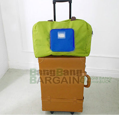 Foldable Shopping Bag Reusable Eco-Friendly Green Blue