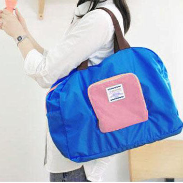 Foldable Shopping Bag Reusable Eco-Friendly Green Blue