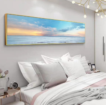 100cm Beach Painting Long Canvas Wall Art Coastal Decor