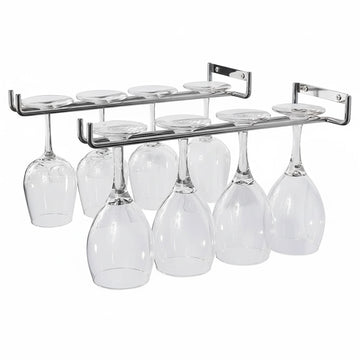 Wine Glass Hanger Rack Under Cabinet Stemware Storage Organizer for Kitchen Bar