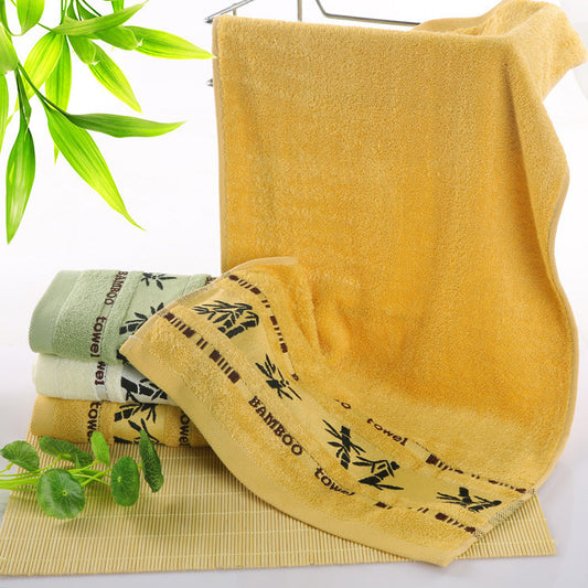 Large Bamboo Bath Towel Soft Absorbent Gold Caramel