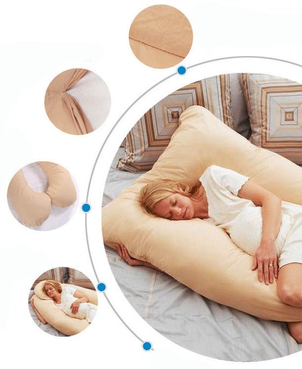 Large Comfort Support Body Pillow Beige