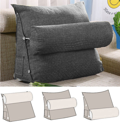 Ergonomic Adjustable Chair with Head Pillow and Lumbar Support Grey