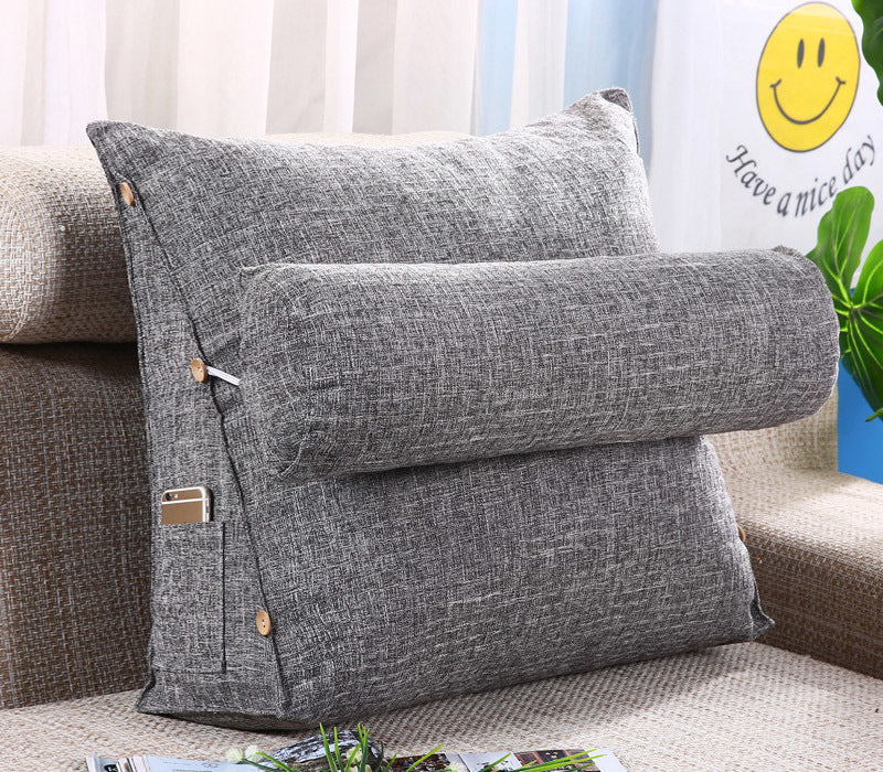 Ergonomic Adjustable Chair with Head Pillow and Lumbar Support Grey