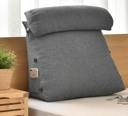 Ergonomic Adjustable Chair with Head Pillow and Lumbar Support Grey