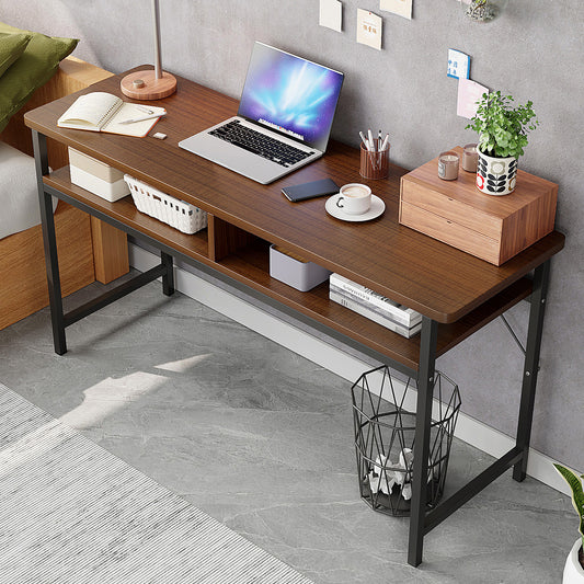 Space-Saver Narrow Console Table Wood and Metal Desk