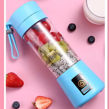 Portable Mini Smoothie Maker Glass Juicer Blender Blue