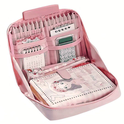 Large Capacity Stationery Organizer Bag pink design