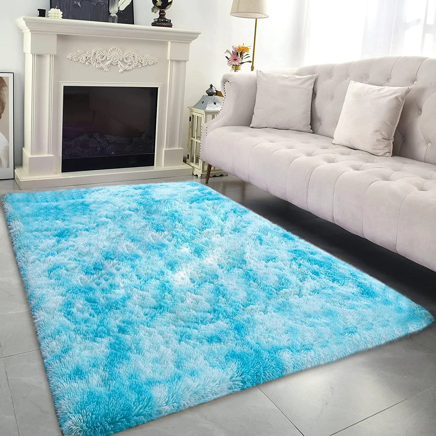 XL Extra Large 300 x 200 Soft Shag Rug Blue