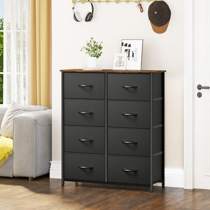 Spacious 8-Drawer Dresser Chest Storage Organizer Unit