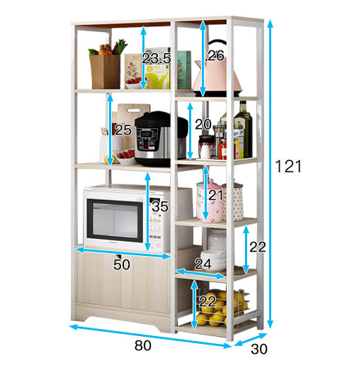 Double Cabinet Kitchen Storage Shelf Oak Modern Design