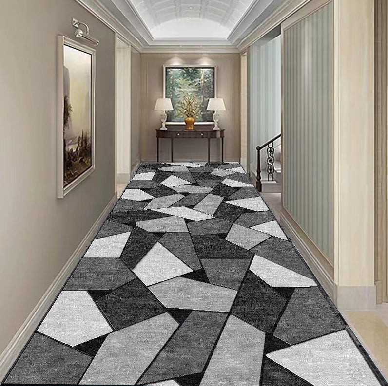 80 x 300 Rock Hallway Runner Area Rug Easy-Care Carpet Mat