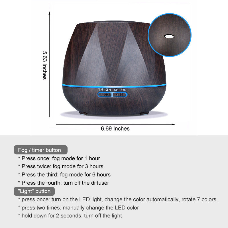 Multifunction Humidifier Diffuser with LCD Display and Remote Control