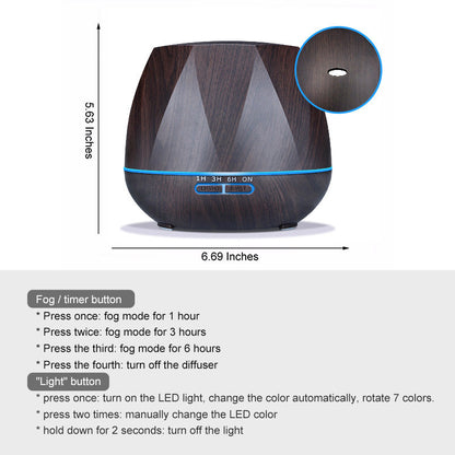 Multifunction Humidifier Diffuser with LCD Display and Remote Control