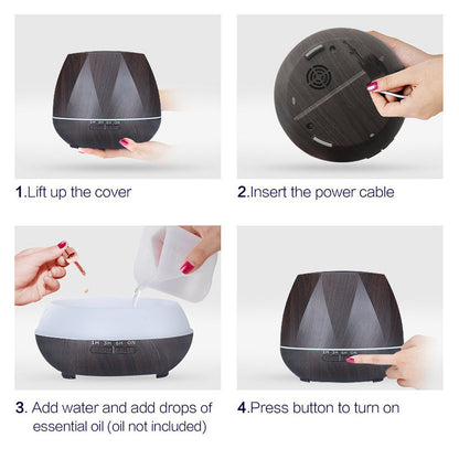 Multifunction Humidifier Diffuser with LCD Display and Remote Control