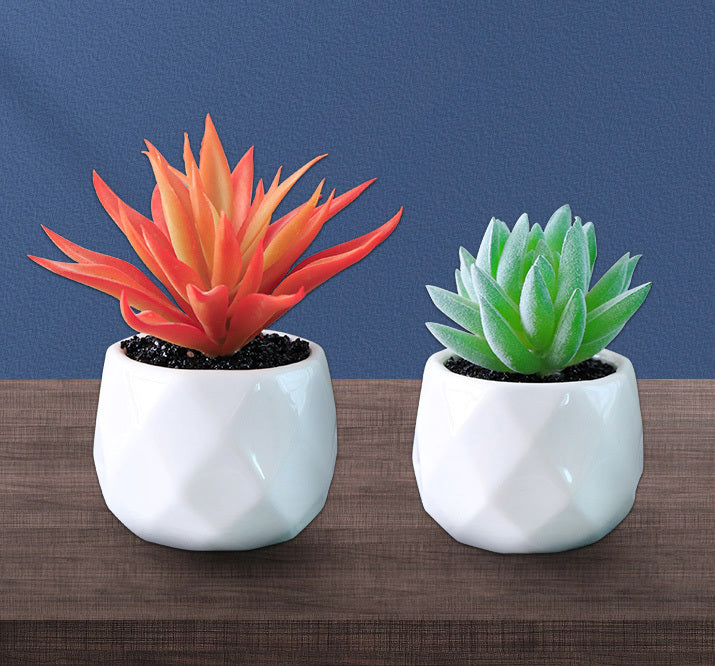 Small Lifelike Artificial Succulent Plant for Home Decor