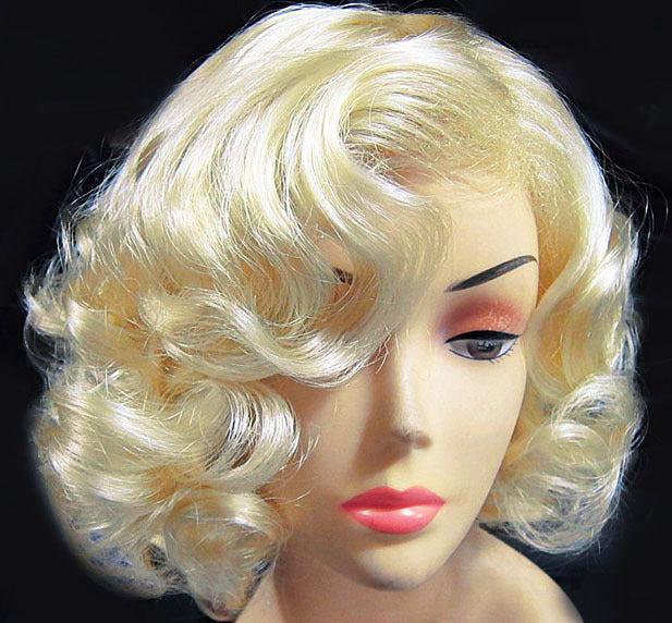 Short Curly Wig Golden Blonde Glamorous Style