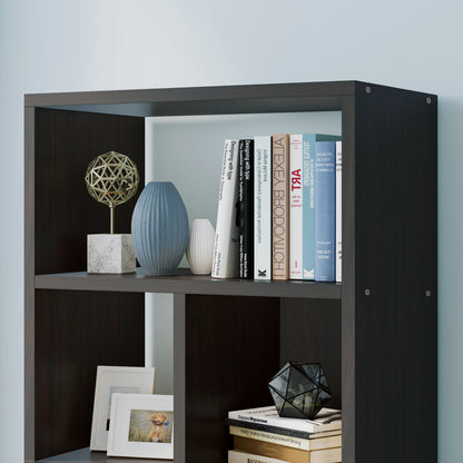 1800mm Streamline Tall Display Shelf Bookshelf Organizer Black Walnut