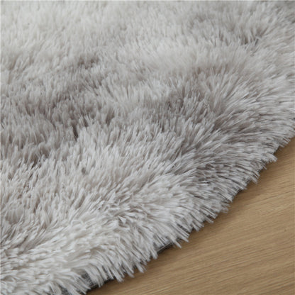 Infinity Round Soft Comfort Shag Rug Platinum