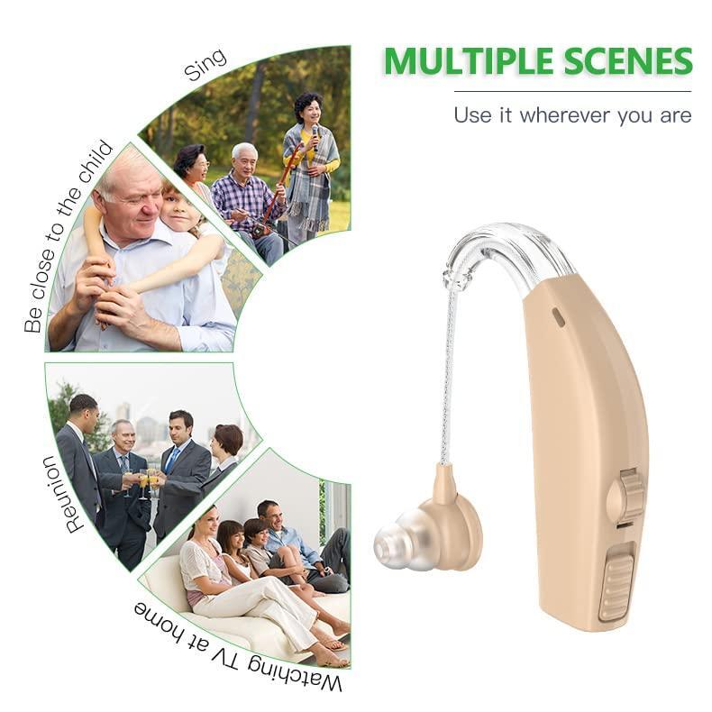 Rechargeable Wireless Hearing Aid Sound Amplifier for Clear Hearing