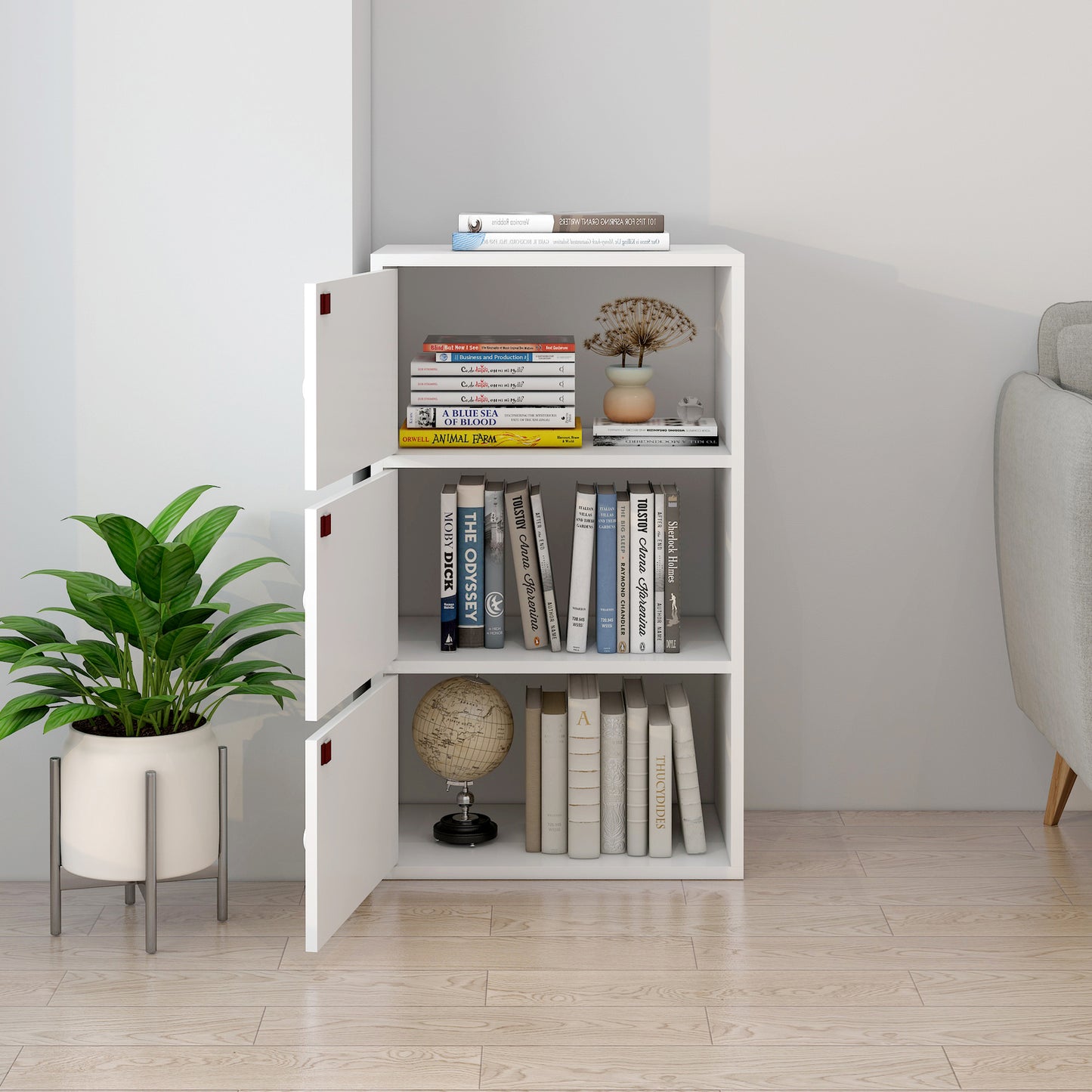 3-Tier Storage Organizer Chest of Drawers White