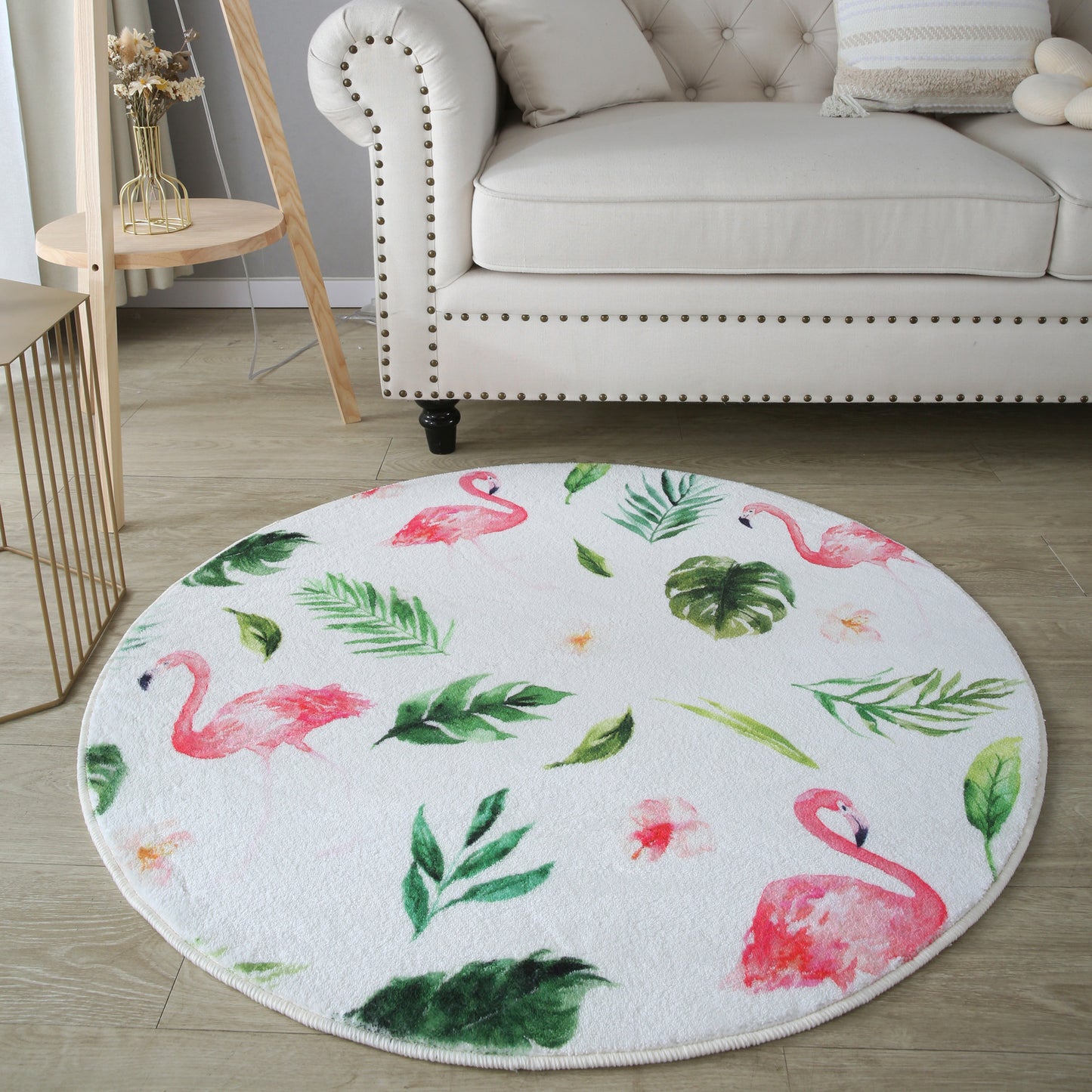 Infinity Round Tropical Luxury Plush Comfort Rug