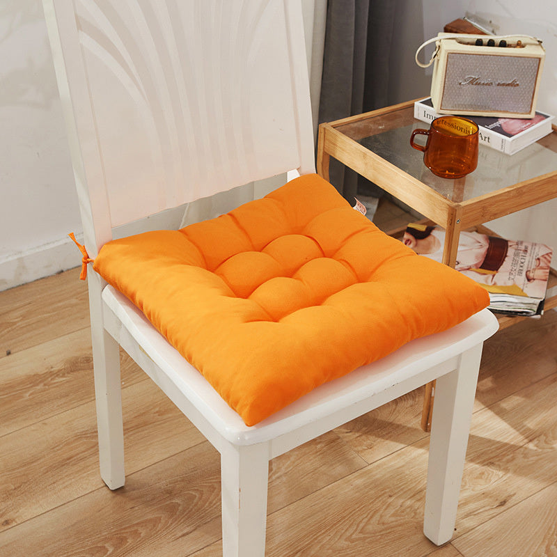 Comfortable Cotton Seat Cushion for Dining or Office Chair Orange