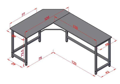 Double Workstation Modern Corner Office Computer Desk - White