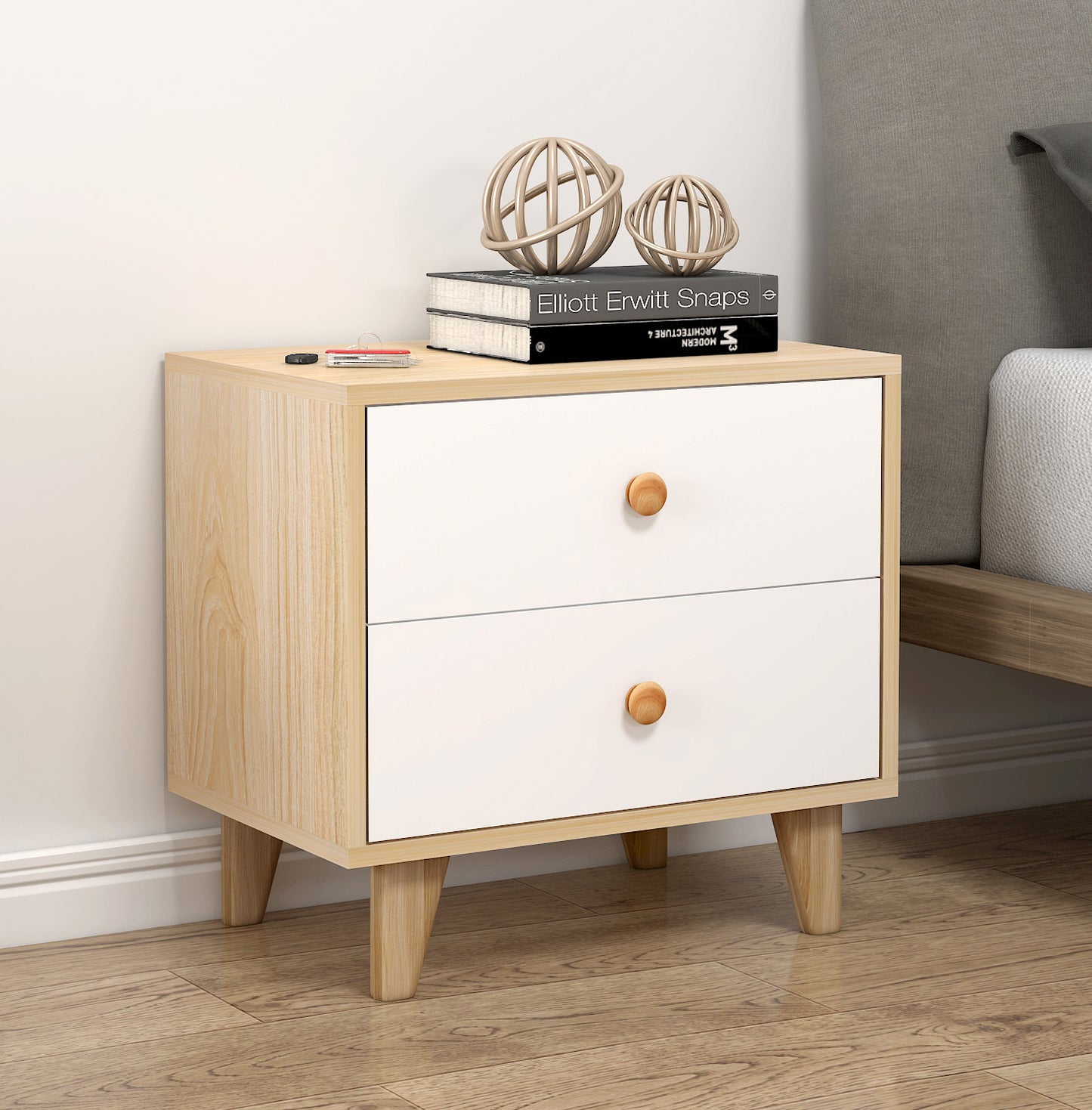 Elegant Modern Bedside Table Nightstand for Bedroom Decor