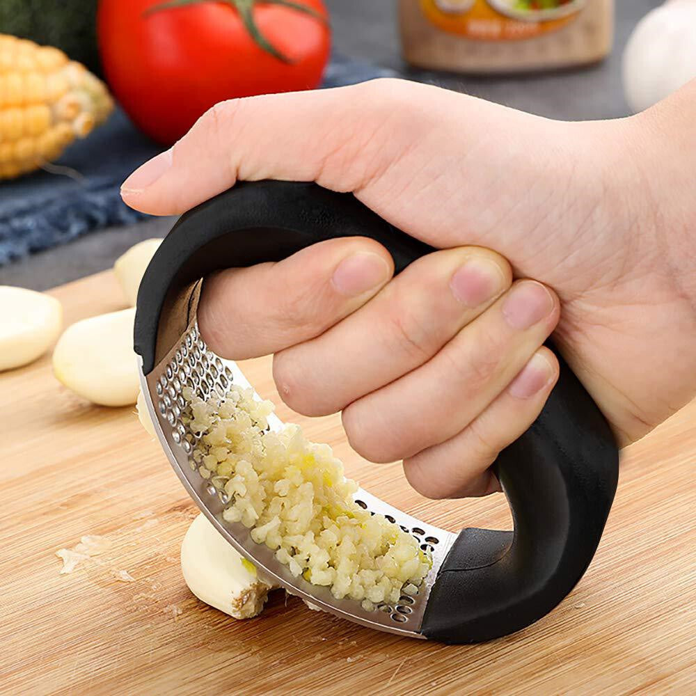 Premium Stainless Steel Garlic Press Rocker Easy-to-Use Mincer Tool