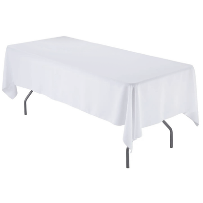 Large Rectangle Party Tablecloth Perfect for Events and Gatherings White