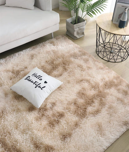 230 x 160 Large Soft Comfortable Shag Rug Tan