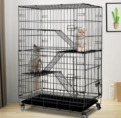 XL Large 4 Tier Cat Bird Cage Playpen Exercise Crate for Pets