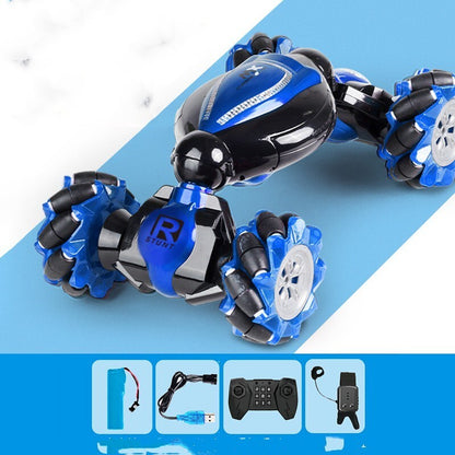 Hand Gesture Remote Control Twister Stunt Car for Kids Blue