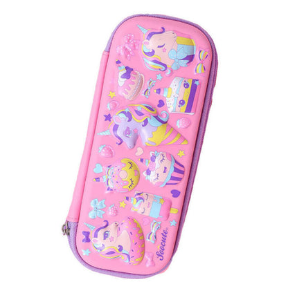 3D Unicorn Cupcake Pencil Box Case Storage Organiser for Kids