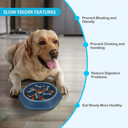 Interactive Slow Feeder Healthy Eating Dog Bowl for Pets