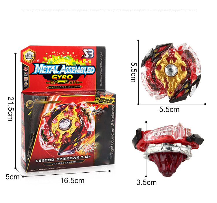 Ultimate Metal Blade Burst Battle Gyro Spinning Top with Two-Way Launcher Set