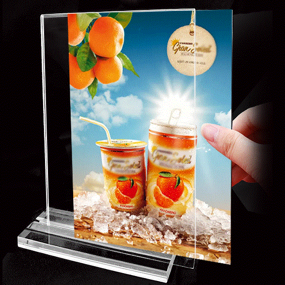 A4 Clear Acrylic Vertical Display Sign Holder for Office and Retail