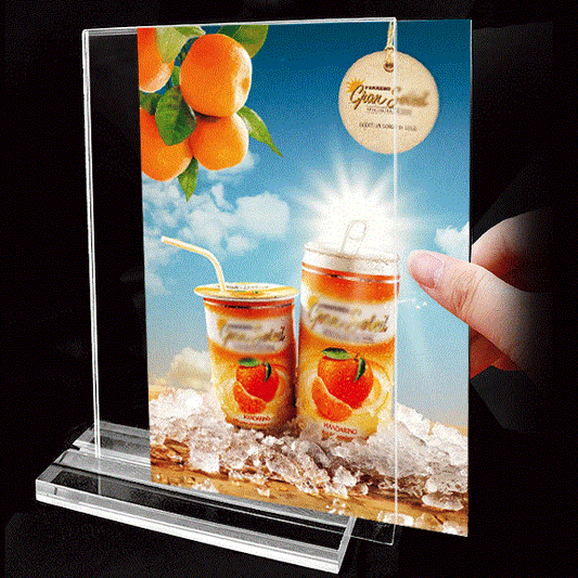 A5 Clear Acrylic Vertical Display Sign Holder for Office and Retail